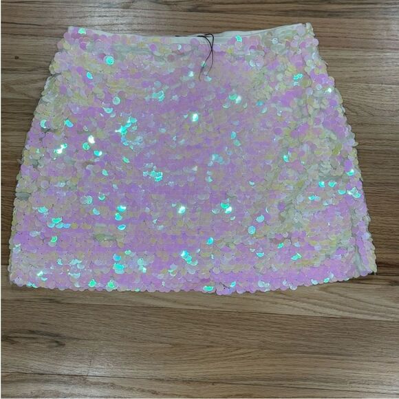 Zara SEQUIN MINI SKIRT - Picture 15 of 15